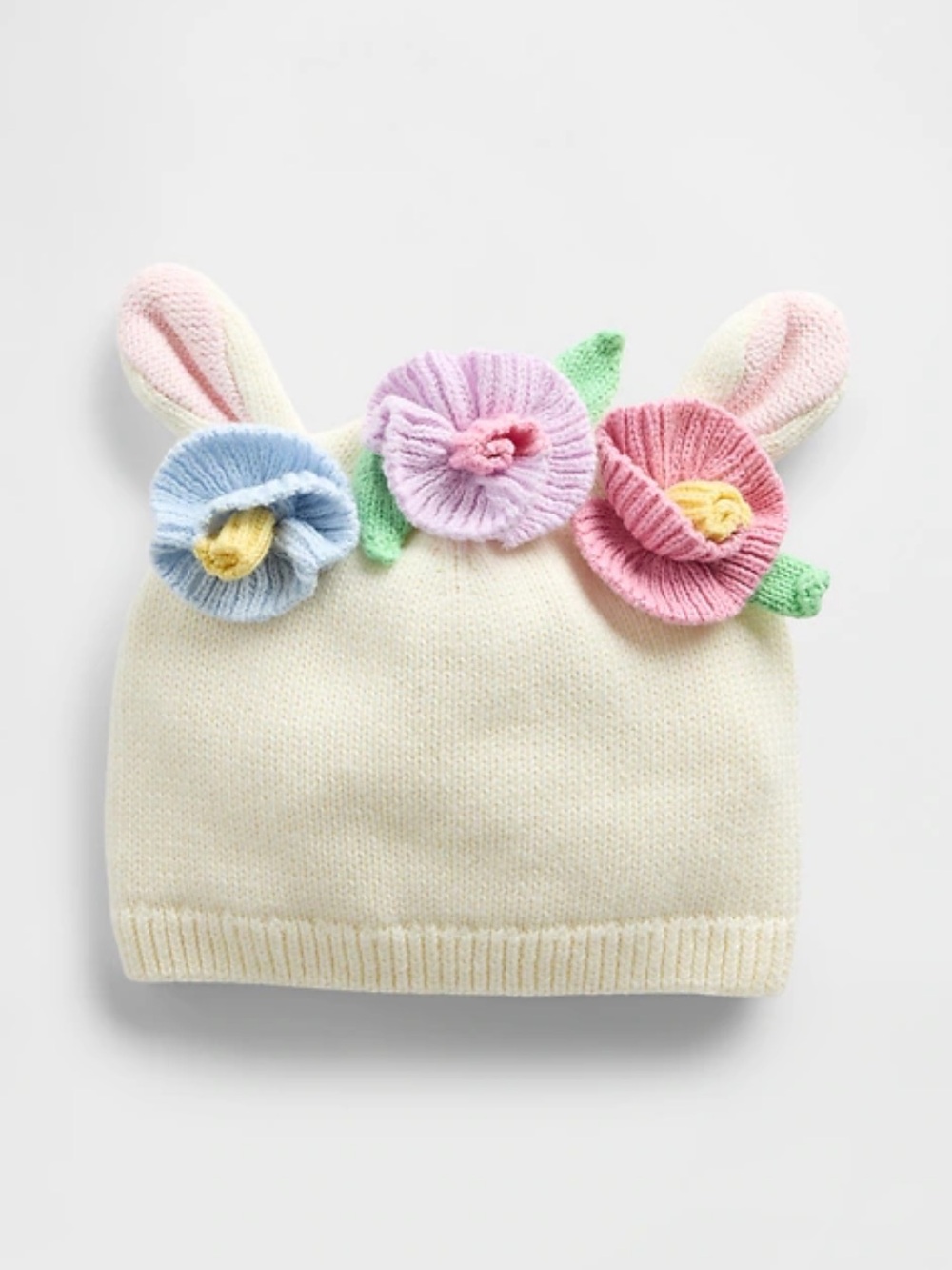 Baby Gap | NWT Floral Bunny Knit Hat